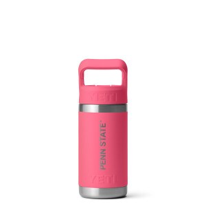 Yeti 12oz pink bottle with Penn State and straw cap
